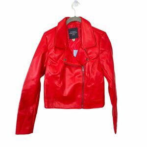 Riverdale Moto Jacket Red Southside Serpent Cheryl Blossom Archie Comics sz S/M